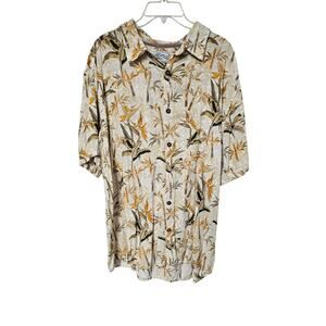 Margaritaville Hawaiian Shirt Mens XL Button Up Bird of Paradise Beach Resort